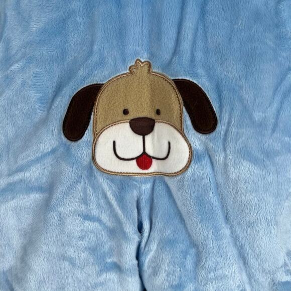 CARTER'S Baby Boy Puppy Pram Coveralls Snowsuit Bunting in Light Blue Sz 6-9 mo. - Picture 6 of 8